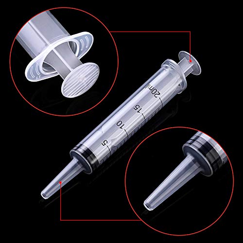 Frienda 4 Packs Syringes Without Needles,20 Ml and 60 Ml | Large Plastic Measuring Tools for Food, Horse Care, Lab Dispensing, Graduated Markings, Reusable Multipurpose Applicators - size: 20 ml and 60 ml