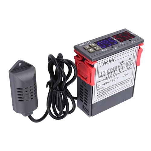 Temperature Controller STC 3028 12V Optional Integrated Sensor for Fermentation Reptile Incubation Home Brewing, 1°C Accuracy 0.1 Resolution Large Screen Display (110~240VAC) - size: 110~240VAC