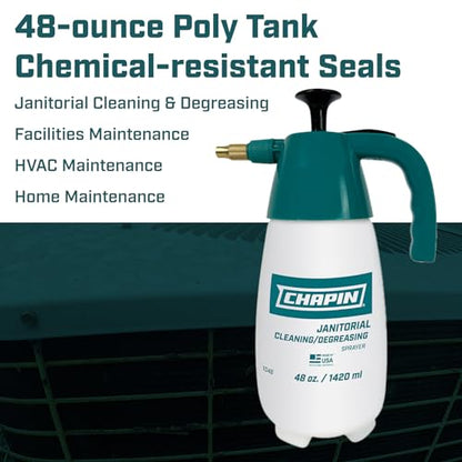 Chapin 48-Oz Industrial Cleaner & Degreaser Hand Sprayer | Chemical-resistant seals for degreasers, disinfectants, sanitizers and industrial cleaners - size: Degreaser