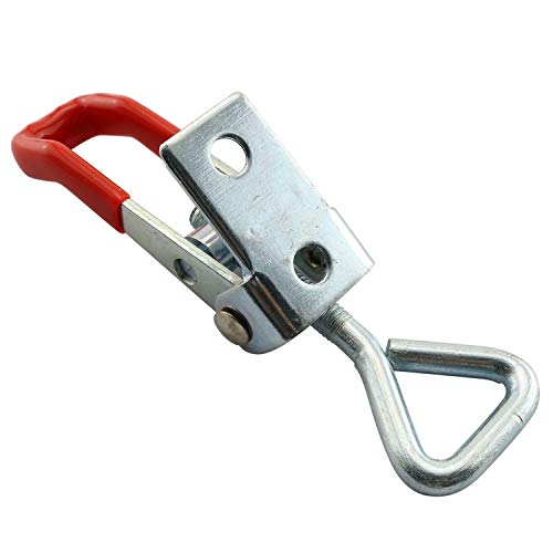4PCS Latch Catch Cabinet Boxes Handle Toggle Lock Clamp Hasp Silver 4001