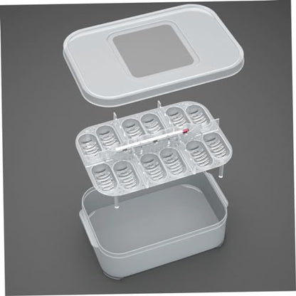 Reptile Incubation Box Reptile Incubator Egg Tray Hatching Box with 12 Grids for Turtle Gecko Lizards Mane