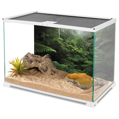 36x18 in Rainforest Aquarium Backdrop Green Tree Reptile Habitat Background | AWERT Foggy Forest Tropical Plants Terrarium Background Durable Polyester - size: 36x18in/90x45cm