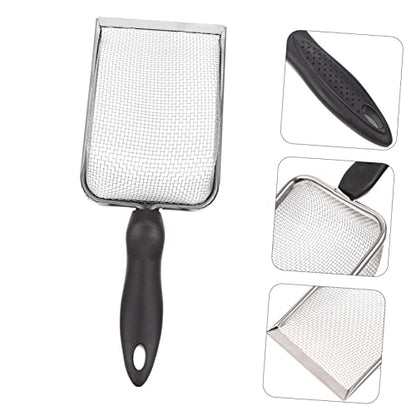 1pc Stainless Steel Reptile Sand Scoop Fine Mesh for Litter Cleaning Terrariums and Aquariums for Tortoise Snake and Bearded Dragon Substrates