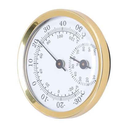 LiebeWH Indoor Thermometer Hygrometer, Aluminum Alloy Digital Humidity Monitor with Double Scale Display for Greenhouse Reptile Terrarium Home Refrigerator