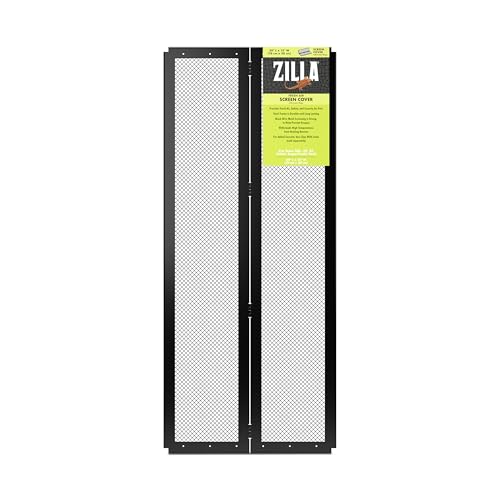 Zilla Pet Reptile Terrarium Fresh Air Screen Cover with Center Hinge 30" x 12" - size: 30" x 12"