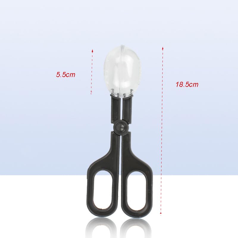 Feeding Clamp 2Pcs Reptile Poop Scoop Cleaning Clip Tool for Hamster Spider Cricket Gecko Lizard Bearded Dragon