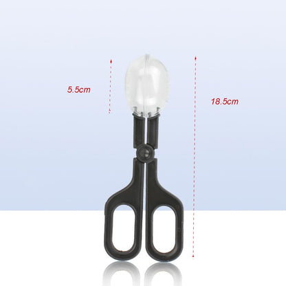 Feeding Clamp 2Pcs Reptile Poop Scoop Cleaning Clip Tool for Hamster Spider Cricket Gecko Lizard Bearded Dragon