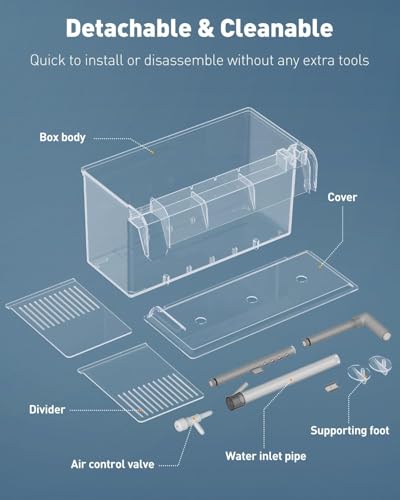 Pawfly Aquarium Breeding Box Fish Tank Hatchery Incubator Acrylic Breeder Box for Aggressive Fish Guppy