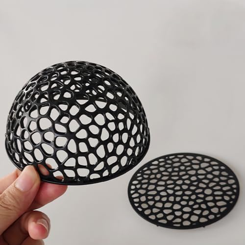 2-Pack Black Shrimp Hideouts, Aquarium Shrimp Hide, Hollow Half-Sphere Aquarium Caves, Fish Tank Porous Cave Shelter Hideout Ornament for Aquarium Small Fish Shrimp Habitat Rest