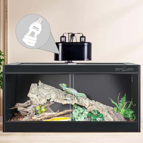 REPTI ZOO UVB Light for Tropical Reptile, 2 Pack 5.0 15W UVA UVB Reptile Light Bulb, UVB Lamp for Crested Gecko Leopard Gecko Frog Toad Snake Chameleon - size: 5.0 15W