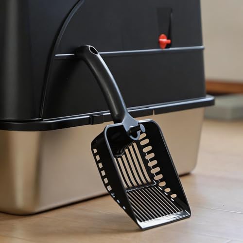 [2026 Version XXL Large Pooper Scooper, Heavy Duty Cat Litter Scooper with Holder Cat Scooper for Litter Box Kitty Litter Scoop,Perfect for Cat Litter Box Cleaning - color: XXL-Black