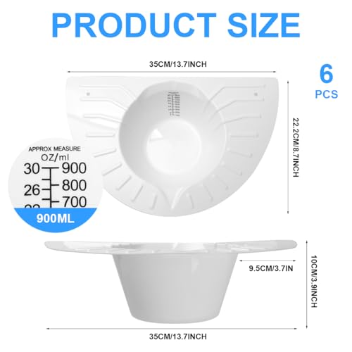 Urine Collection Hat for Toilet Universal Specimen Collector Pans 6 Pack Pee Stool Sample Collection Kit Container for Women and Elderly