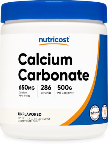 Nutricost Calcium Carbonate Powder 500 Grams - size: 17.64 Ounce (Pack of 1)