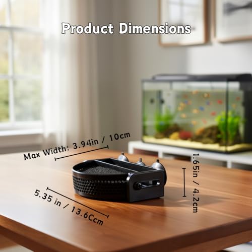 Aquarium Filter Baffle with Suction Cups, Fish Tank Flow Controller | Fish Tank Flow Controller, Water Surface Calmer & Flow Reducer for Betta Fish and Shrimp (Black, Medium) - size: Medium