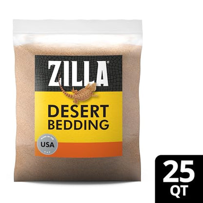 Zilla Desert Bedding, Substrate for Reptile Terrariums, Ideal for Bearded Dragons, Uromastyx, and More, 25 Quarts - size: 25 Quarts