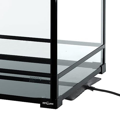 REPTIZOO 60 Gallon Glass Reptile Tank, 24" x 24" x 24" Large Reptile Terrarium Front Opening Terrarium with Double Hinge Door and Top Screen Ventilation, Easy Assembly Enclosure Tank - size: 24" x 24" x 24"