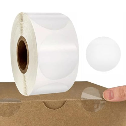 500Pcs 2.5cm Transparent PET Sealing Stickers, Self-Adhesive Labels | 500Pcs 2.5cm transparent PET stickers provide self-adhesive seals for gift boxes, packages, wrapping, crafts, or DIY. - color: 500pcs Clear Round Labels