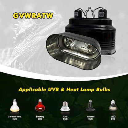 Reptile lamp, Maximum 160W Each Reptile hot lamp Comes with a Separate Switch, Suitable for Lizards, Turtles, Snakes, and Amphibians.