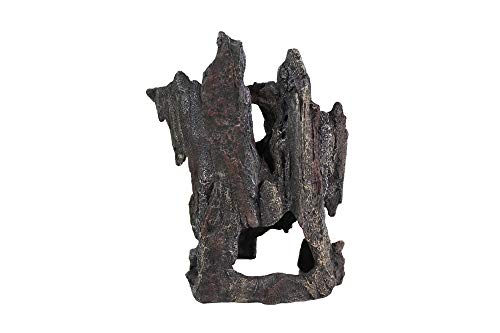 Penn-Plax Reptology Shale Step Ledge Cave Hideout - Aquarium & Terrarium Decoration - for Fish, Reptiles, Amphibians, and Small Animals - Large 2 (REP189) - size: Large 2
