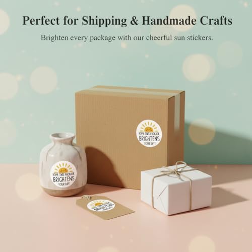1000Pcs Happy Sun Thank You Stickers, Packaging & Envelope Seals | 1000Pcs happy sun thank you stickers; self-adhesive accents for packaging, envelopes, crafts, gifts, or parties. - color: 1000pcs- Sun Thank You Labels