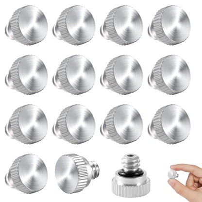 15Pcs Brass Misting Nozzle Plugs for Outdoor Spray Cooling System | Heavy Duty 10/24 UNC Mister Nozzle Plugs,End Plugs for Greenhouse Patio Misting System - size: 15 Pcs Plugs