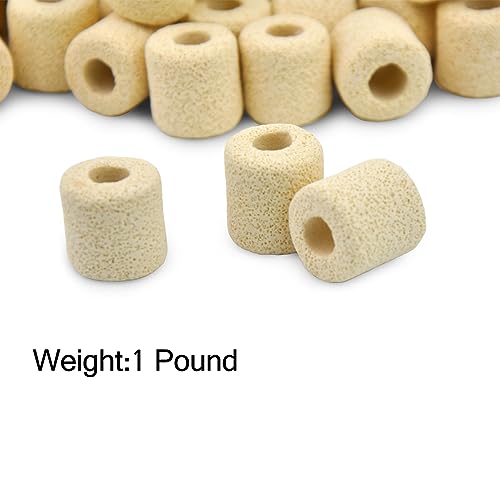 Aquarium Ceramic Ring, Filter Media for Fish Tank, Pond Filter, 1LB