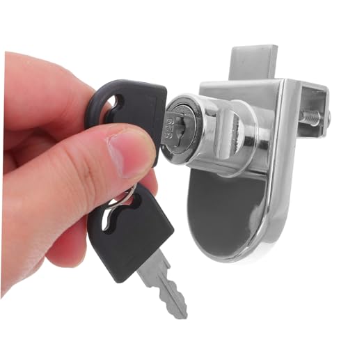 Zerodeko 2 Sets Glass Cabinet Lock Zinc Alloy Door Lock with Key for Easy Installation Elegant Showcase Security for Jewelry Cases and Home Use No Drilling Required