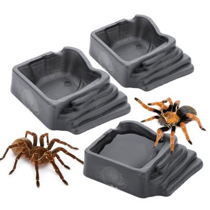 6 Pack Tarantula Water Bowl Hermit Crab Resin Dish for Reptile Tarantula Spider Millipede Insect (Large: 0.94" D, 0.47" H)