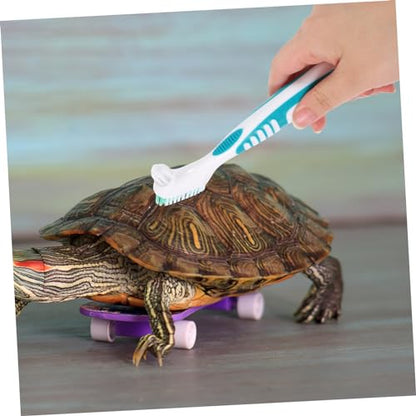 balacoo 2pcs Turtle Supplies Turtle Shell Cleaning Brush Tortoise Shell Mud Clean Brush for Fish Tank Reptile Terrarium - color: Multi