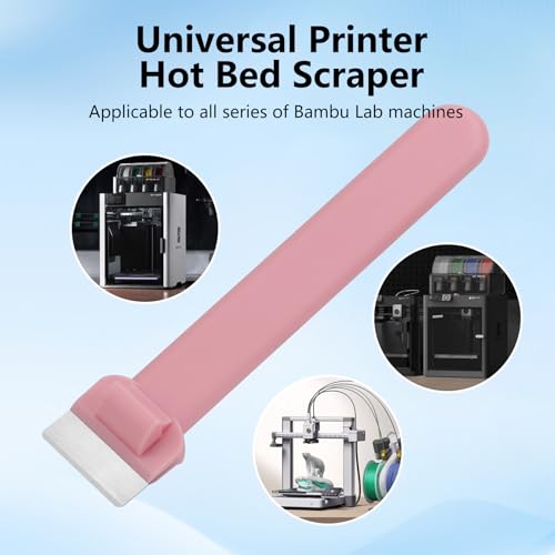 Professional 3D Printer Tool, Upgraded Metal 3D Printer Scraper, Plastic Handle Flex Professional Grade Carbon Steel Putty Scraper, Comfortable Grip, Putty Knife Scraper, Scraper Ttool, No Rust