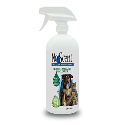No Scent Crate Kennel & Floor Cleaner for Dog Run, Cat Carrier, Hard Surface Pet Odor & Stain Management (32 Fl Oz / 946 mL) - size: 32 Fl Oz (Pack of 1)