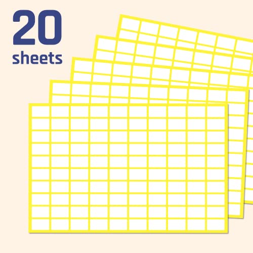 0.5" x 0.3", 2000 Pack - Small Price Stickers, White Pricing Labels | Small Labels to Write On - size: 2000 Pack