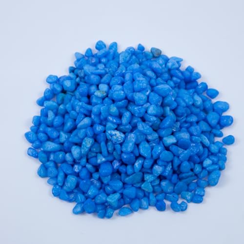 Colored Aquarium Gravel,Colorful Pea Gravel,Garden Rocks,Decorative Stones Rocks for Fish Tank,Aquarium,Fairy Garden Decor,Planters,Vase Fillers,Landscaping,1 Pound (Sky Blue, 4-6mm) - color: Sky Blue, size: 4-6mm