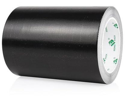 BOMEI PACK Adhesive Black Aluminum Foil Heat Shield Tape Barrier 6in x 66ft, Fiberglass Thermal Insulation Reflective Material High Temp Protection 1 Pack - size: 6inch x 66ft