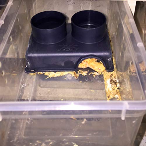 Anti-Escape Food Bowl with Shelter Cave Feeder Bowl for Terrarium Aquarium