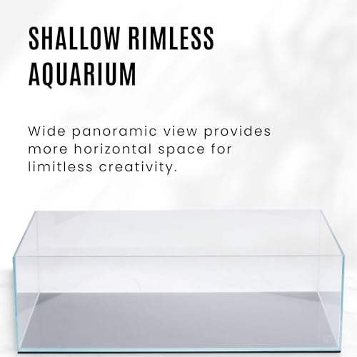 UNS Ultra Clear Rimless Tank - 26.7GAL | 101.2L - 29.52x17.71x11.81 | 75x45x30 CM, 8mm Glass Thickness, Leveling Mat Included - Low Iron, High Clarity Fish Tank w/ 45° Mitered Edge - [75S] - size: [75S] - 26.7 Gal - 29.52 x 17.71 x 11.81 in