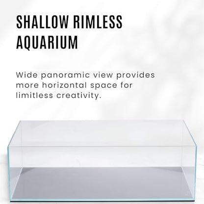 UNS Ultra Clear Rimless Tank - 26.7GAL | 101.2L - 29.52x17.71x11.81 | 75x45x30 CM, 8mm Glass Thickness, Leveling Mat Included - Low Iron, High Clarity Fish Tank w/ 45° Mitered Edge - [75S] - size: [75S] - 26.7 Gal - 29.52 x 17.71 x 11.81 in