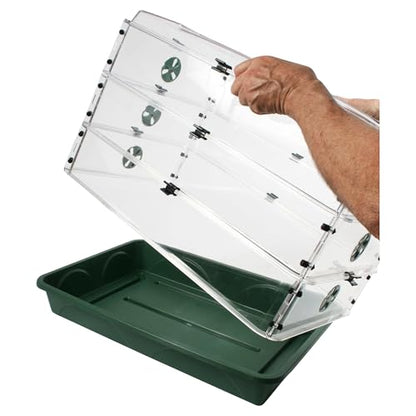 24" x 15" x 12.75" Domed Propagator with 2 Height Extenders and Locking Clip Set, Green - size: 2 Side Extenders and Locking Clip Set