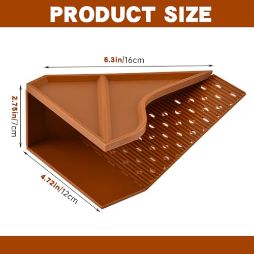 Hermit Crab Cave Habitat,2-in-1 Cave Shelter & Feeding Dish with 180° Observation Climbing Tunnel,Slip-Resistant Staircase Hermit Crab Accessories for Habitat & Tank Setup Decor