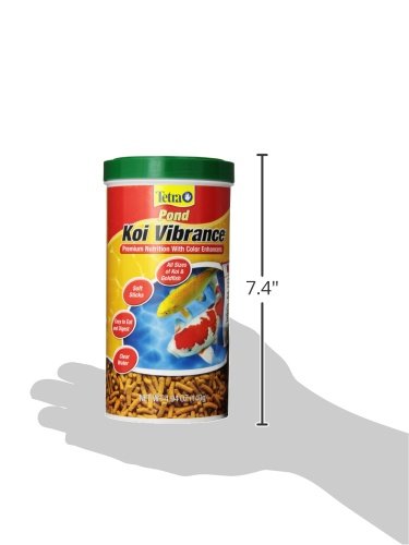 Tetra Pond Koi Vibrance | Daily Diet for Koi Fish and Ornamental Goldfish, Feed When Water is Above 50 Degrees, Highly Digestible, Clean & Clear Water - size: 4.94 Ounce (Pack of 1)