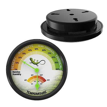 Pet Rearing Box Gauge Reptile Temperature Thermometer Humidity Hygrometer High-Accuracy VivariumTank Supplies 1pc/2Pcs Measurement - color: B
