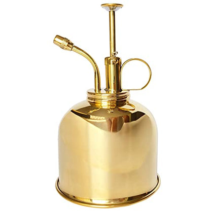 Brass Golden Spray Lianshi can Plant Spay Bottle Inner Flower Spray Mister 300ml/10.56 oz 1pcs/Lot - color: Brass