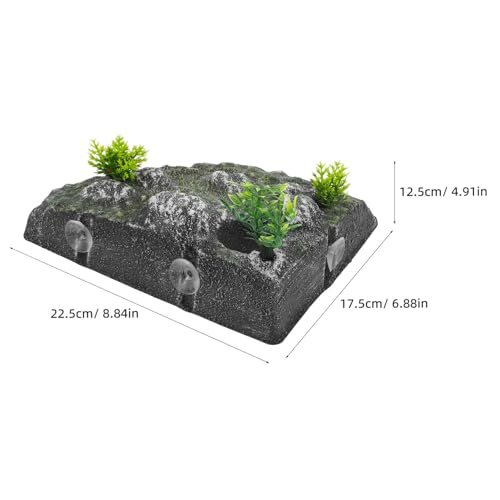 STOBAZA Turtle Basking Platform and Tortoise Climbing Ramp Resin Resting Terrace Floating Habitat Accessory for Aquariums and Reptile Enclosures