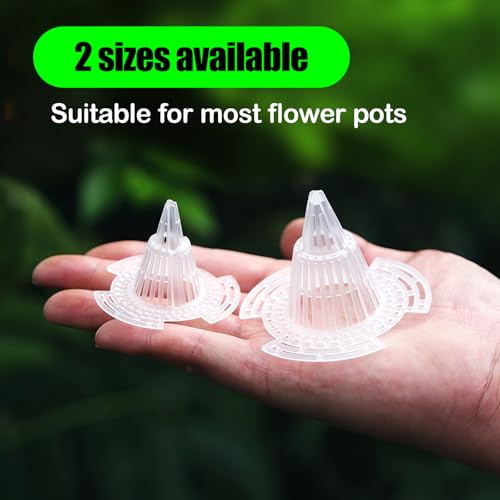 30 Pcs Cone Flower Pot Hole Mesh Pad, Upgraded Planter Bottom Grid Mat Mesh Hole Screens for Keeping Soil from Flowing- Breathable Gasket-Drainage Netting for Bonsai