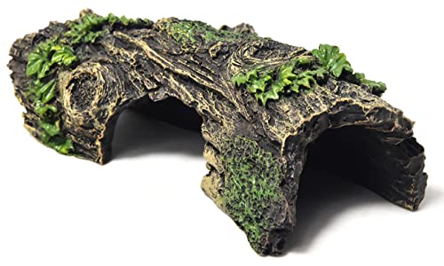 Fish Tank Decorations - Large Aquarium Decorations Air Bubbler Tree Fish House for Betta Hideout Caves Buddha Decor Temple Ruins Arched Betta Fish Accessories Reptile House Shelter Decor (Wood B-S) - color: Wood B-s