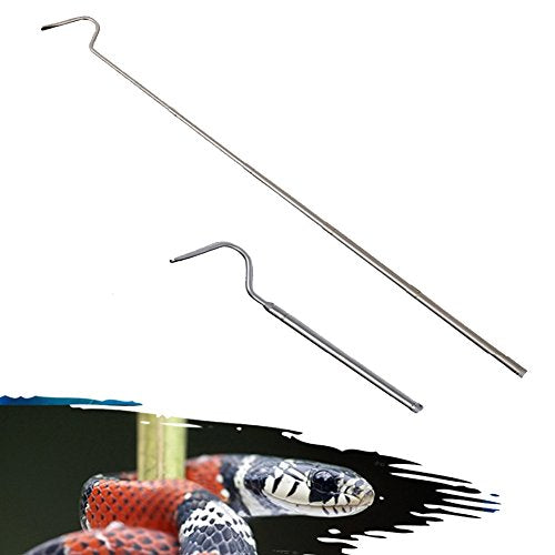 24 Inch Snake Hook Extendable Stainless Steel Handing Tool Reptile Grabber Snake Catcher