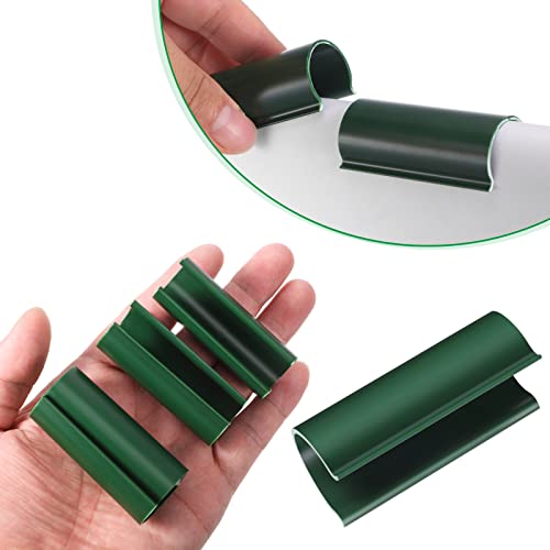 Jetec 32 Pack PVC Pipe Clips Cover Clamps 2.4",for 1/2 Inch PVC Pipe,Green | For Pool Covers, Greenhouses, Garden Shelters, Bird Netting, Hoop House Frames, Snap Hanger, Simple Installation - color: Green, size: for 1/2 Inch PVC Pipe
