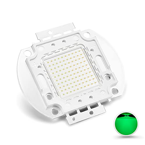 CHANZON High Power Led Chip 100W Green | (3000mA / DC 30V - 34V / 100 Watt) Super Bright Intensity SMD COB Light Emitter Components Diode Bulb Lamp Beads DIY Lighting - color: H) Green