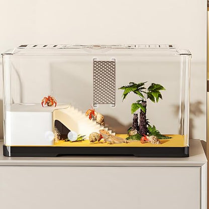 3D Printed Hermit Crab Ladder Toy - PLA Climbing Wall Accessory with 4Pcs Suction Cups for Reptile Habitat Decor, Tank, Aquarium Decoration & Small Animal Enrichment
