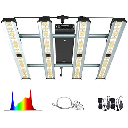LED Grow Lights for Indoor Plants Full Spectrum Growing Light Bar Plant Hanging Lamps Seedling Daisy Chain Dimmable - size: Large